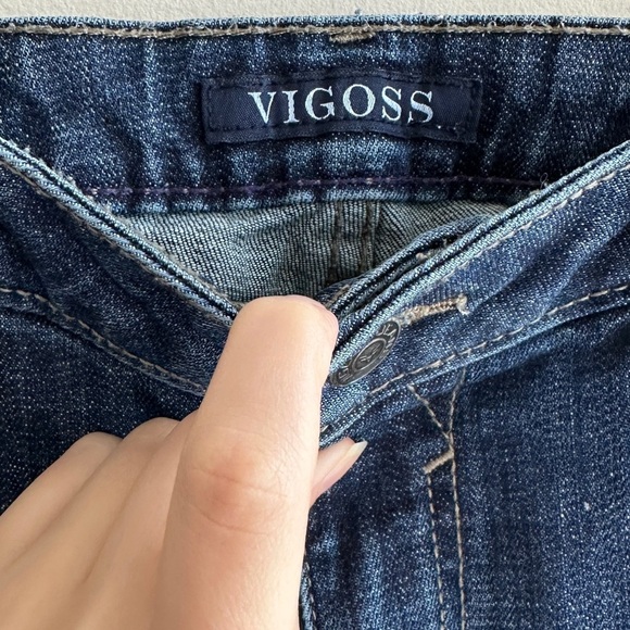 Vigoss Mid Rise The Thompson Tomboy Distressed Blue Jeans, W28 L27 - Picture 2 of 16